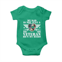 Military Family Veteran Support Baby Onesie My Papa US Veteran My Hero