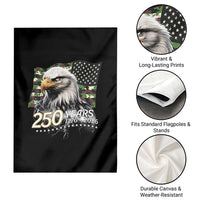 250 Years America Anniversary Garden Flag Patriotic Bald Eagle Military Tactical American Flag Camo