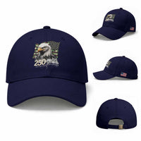 250 Years America Anniversary Baseball Cap Patriotic Bald Eagle Military Tactical American Flag Camo