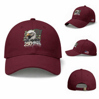 250 Years America Anniversary Baseball Cap Patriotic Bald Eagle Military Tactical American Flag Camo