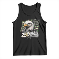 250 Years America Anniversary Tank Top Patriotic Bald Eagle Military Tactical American Flag Camo