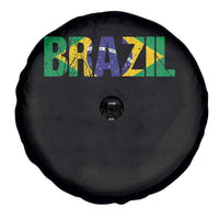 Brazil Brasil Flag Spare Tire Cover Vintage Distressed Brazil
