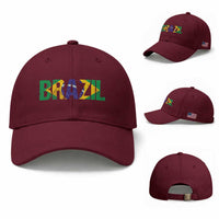 Brazil Brasil Flag Baseball Cap Vintage Distressed Brazil