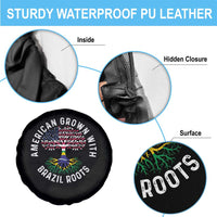 Brazilian Roots American Grown Tree Flag Spare Tire Cover
