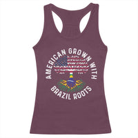 Brazilian Roots American Grown Tree Flag Racerback Tank Top