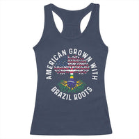 Brazilian Roots American Grown Tree Flag Racerback Tank Top