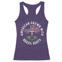 Brazilian Roots American Grown Tree Flag Racerback Tank Top