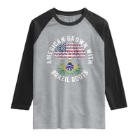 Brazilian Roots American Grown Tree Flag Raglan Shirt