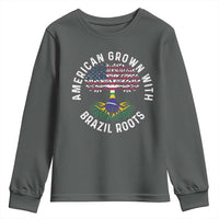 Brazilian Roots American Grown Tree Flag Youth Sweatshirt