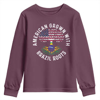 Brazilian Roots American Grown Tree Flag Youth Sweatshirt