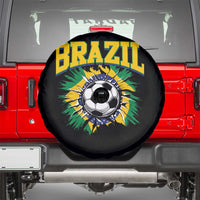 Brazil Soccer Fan Spare Tire Cover Brazilian Football Game Day Fan