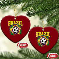 Brazil Soccer Fan Ceramic Ornament Brazilian Football Game Day Fan