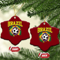 Brazil Soccer Fan Ceramic Ornament Brazilian Football Game Day Fan