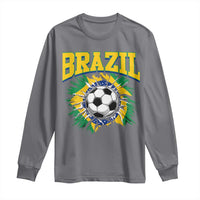 Brazil Soccer Fan Long Sleeve Shirt Brazilian Football Game Day Fan