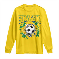 Brazil Soccer Fan Long Sleeve Shirt Brazilian Football Game Day Fan