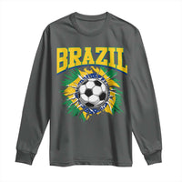 Brazil Soccer Fan Long Sleeve Shirt Brazilian Football Game Day Fan