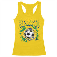 Brazil Soccer Fan Racerback Tank Top Brazilian Football Game Day Fan