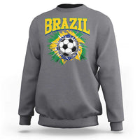 Brazil Soccer Fan Sweatshirt Brazilian Football Game Day Fan