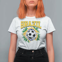 Brazil Soccer Fan T Shirt For Women Brazilian Football Game Day Fan