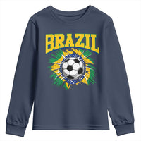 Brazil Soccer Fan Youth Sweatshirt Brazilian Football Game Day Fan