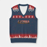 Arizona Photo Landscape Cactus Dessert Mountains Nature V-Neck Knit Sweater Vest