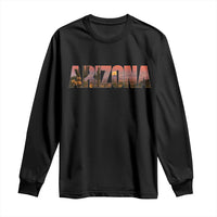 Arizona Photo Landscape Cactus Dessert Mountains Nature Long Sleeve Shirt