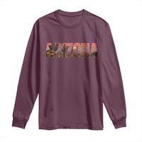 Arizona Photo Landscape Cactus Dessert Mountains Nature Long Sleeve Shirt