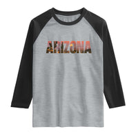 Arizona Photo Landscape Cactus Dessert Mountains Nature Raglan Shirt