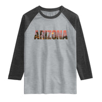 Arizona Photo Landscape Cactus Dessert Mountains Nature Raglan Shirt