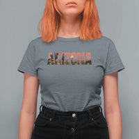 Arizona Photo Landscape Cactus Dessert Mountains Nature T Shirt For Women