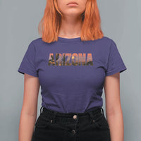 Arizona Photo Landscape Cactus Dessert Mountains Nature T Shirt For Women