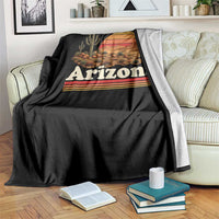 Arizona Desert Sunset Saguaro Cactus Mountains Nature Lover Throw Blanket