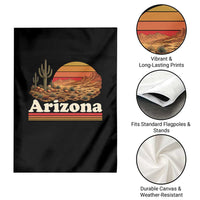 Arizona Desert Sunset Saguaro Cactus Mountains Nature Lover Garden Flag