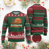Arizona Desert Sunset Saguaro Cactus Mountains Nature Lover Ugly Christmas Sweater