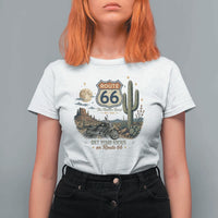Highway 66 Get Your Kicks Centennial Road Trip T Shirt For Women Vintage 1976 American Cruiser Motorcycle Lover 100th Anniversary Gift