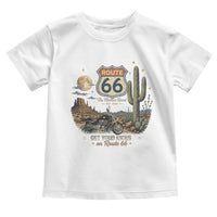 Highway 66 Get Your Kicks Centennial Road Trip Toddler T Shirt Vintage 1976 American Cruiser Motorcycle Lover 100th Anniversary Gift
