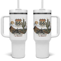 Highway 66 Get Your Kicks Centennial Road Trip Tumbler With Handle Vintage 1976 American Cruiser Motorcycle Lover 100th Anniversary Gift