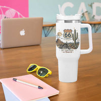 Highway 66 Get Your Kicks Centennial Road Trip Tumbler With Handle Vintage 1976 American Cruiser Motorcycle Lover 100th Anniversary Gift