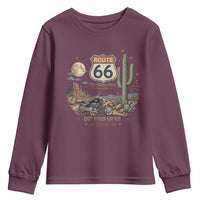 Highway 66 Get Your Kicks Centennial Road Trip Youth Sweatshirt Vintage 1976 American Cruiser Motorcycle Lover 100th Anniversary Gift