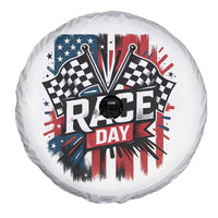 Checkered Flag Racing Spare Tire Cover Race Day Team Lover - Wonder Print Shop