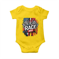 Checkered Flag Racing Baby Onesie Race Day Team Lover - Wonder Print Shop