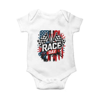 Checkered Flag Racing Baby Onesie Race Day Team Lover - Wonder Print Shop