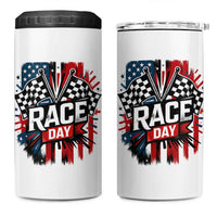 Checkered Flag Racing 4 in 1 Can Cooler Tumbler Race Day Team Lover
