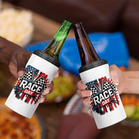 Checkered Flag Racing 4 in 1 Can Cooler Tumbler Race Day Team Lover