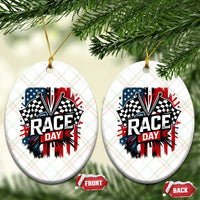 Checkered Flag Racing Ceramic Ornament Race Day Team Lover - Wonder Print Shop