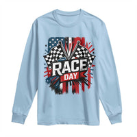 Checkered Flag Racing Long Sleeve Shirt Race Day Team Lover - Wonder Print Shop