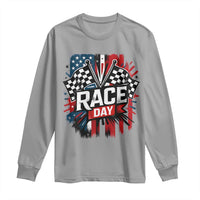 Checkered Flag Racing Long Sleeve Shirt Race Day Team Lover - Wonder Print Shop