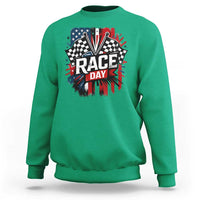 Checkered Flag Racing Sweatshirt Race Day Team Lover - Wonder Print Shop