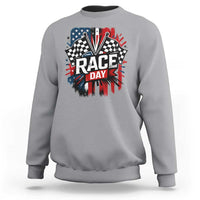 Checkered Flag Racing Sweatshirt Race Day Team Lover - Wonder Print Shop