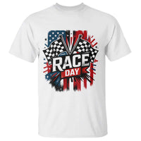Checkered Flag Racing T Shirt Race Day Team Lover - Wonder Print Shop